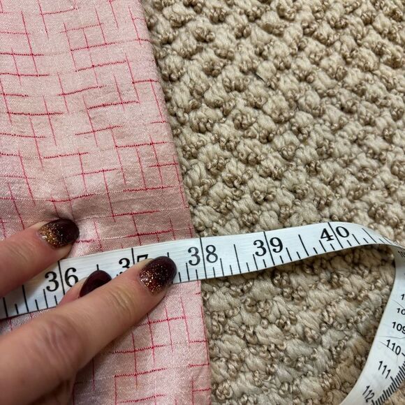 Ladies Vintage Pink Two Tone 100% Silk Long‎ Scarf - Picture 7 of 10